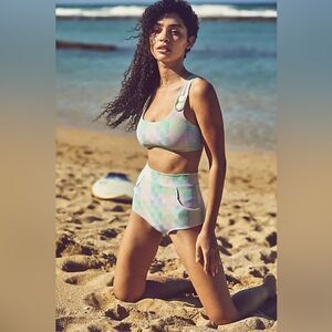Free People x Seea Georgia Buttoned Bikini Top & Bottom Amos